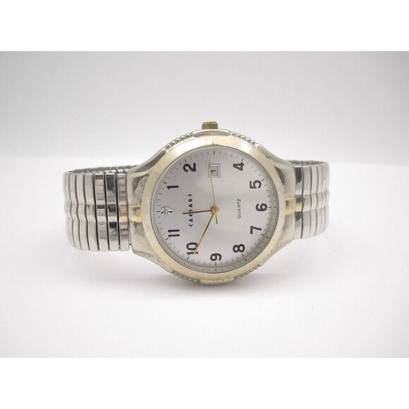 Men Caesars Date Quartz WR Analog 38mm Round Watch (H610) "New Battery" - Picture 7 of 10